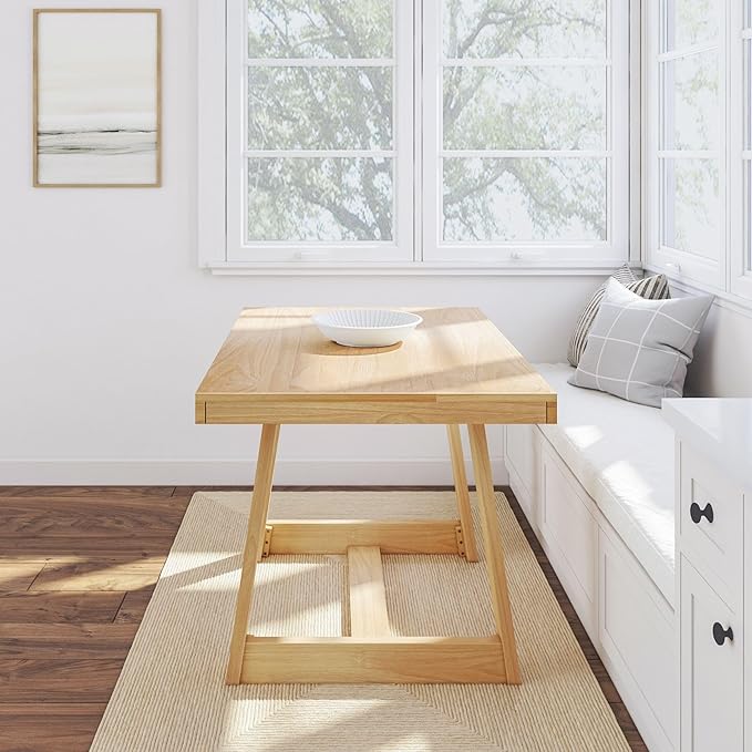 Plank+Beam 48 Inch Farmhouse Dining Table, Rustic Solid Wood Kitchen Table - Image 6