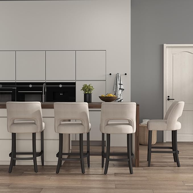 VKNOW Bar Stools Set of 4, Modern Counter Stools by VKNOW