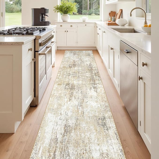 RELEANY Washable Area Rugs 2'x10' Non-Slip Modern Abstract Soft - Image 2