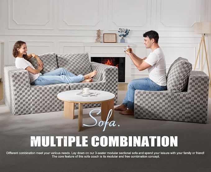 Modular Sectional Sofa 3-Seater Modular Couch - Image 8