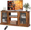 WLIVE Farmhouse TV Stand for 65 inch TV, Open Shelves TV Console for Living by WLIVE