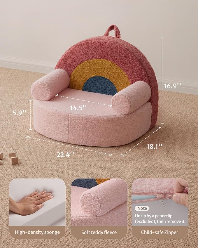 Blissful Diary Toddler Chair, Snuggly Soft Kids Sofa Chair, Supportive Toddler - Image 3