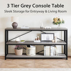 LVB Long Console Table with Storage, Farmhouse Rustic Skinny Entryway Table - Image 6