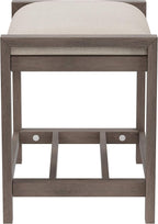 Hillsdale Furniture Amelia Vanity Stool, Antique Gray - Image 3
