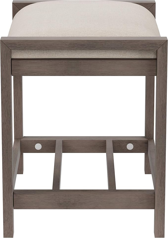 Hillsdale Furniture Amelia Vanity Stool, Antique Gray - Image 3