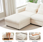 35.3" Corduroy Ottoman with Storage Oversized Ottoman - Image 6