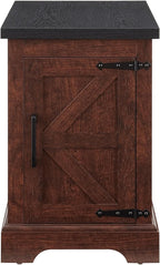 24" H Farmhouse End Table, Rustic Wood Sofa Side Table - Image 9