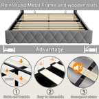 Modern Multi-Color LED Light Full Bed Frame - Image 6