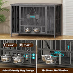 Easycom Foldable Large Dog Crate Furniture, 41.3" Assembly-Free Dog Crates - Image 6