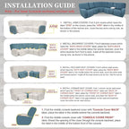 100% Waterproof Sectional Recliner Couch Covers - Image 7