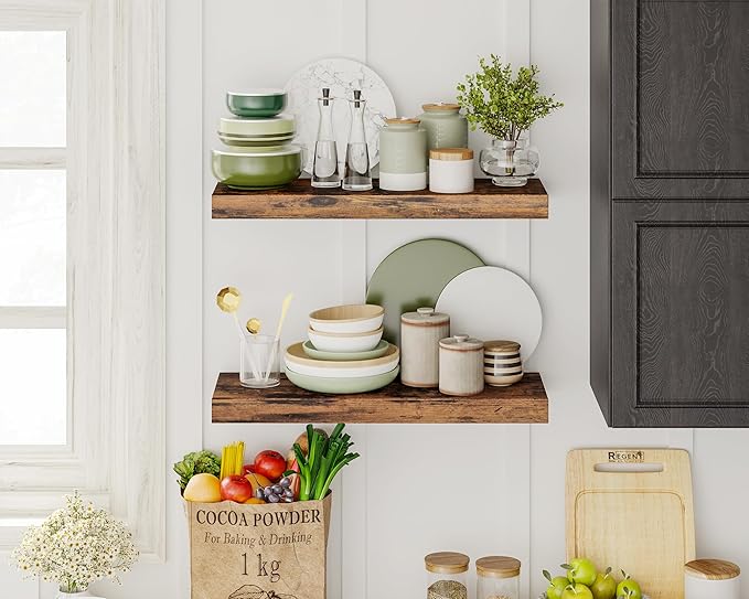 Fixwal 15.7in Floating Shelves, Farmhouse Shelf Wall Decor - Image 5