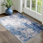 RELEANY Washable Area Rugs 4'x5' Non-Slip Modern Abstract Soft - Image 8
