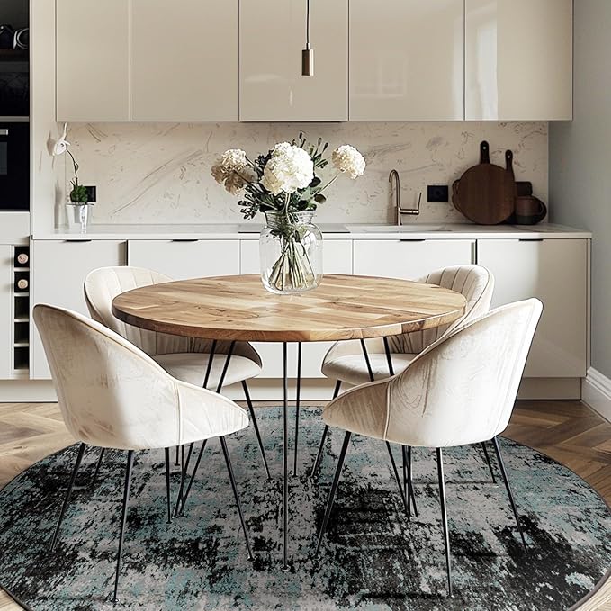 RELEANY Washable Area Rugs 6ft Non-Slip Modern Abstract Soft - Image 4