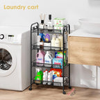 TOOLF 4-Tier Rolling Cart, Metal Utility Cart - Image 9