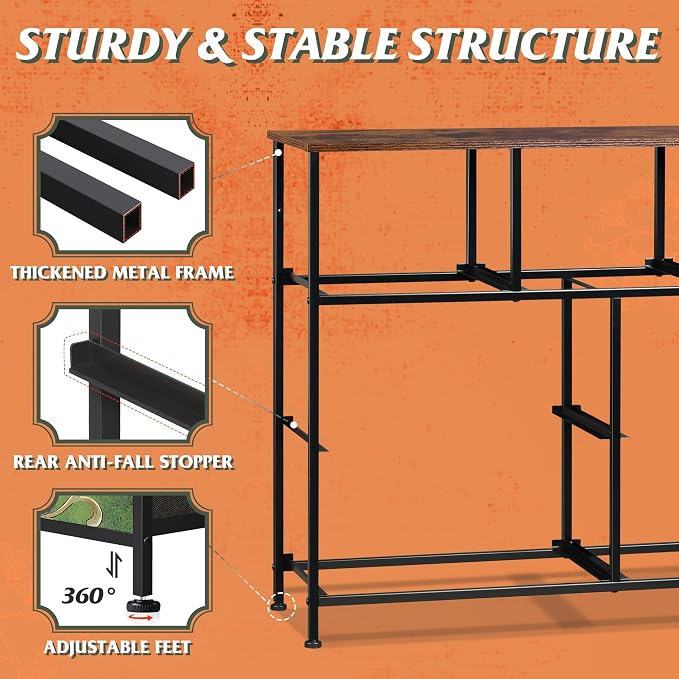 WLIVE 7 Drawer Dresser TV Stand, Entertainment Center, Media Console Table - Image 9