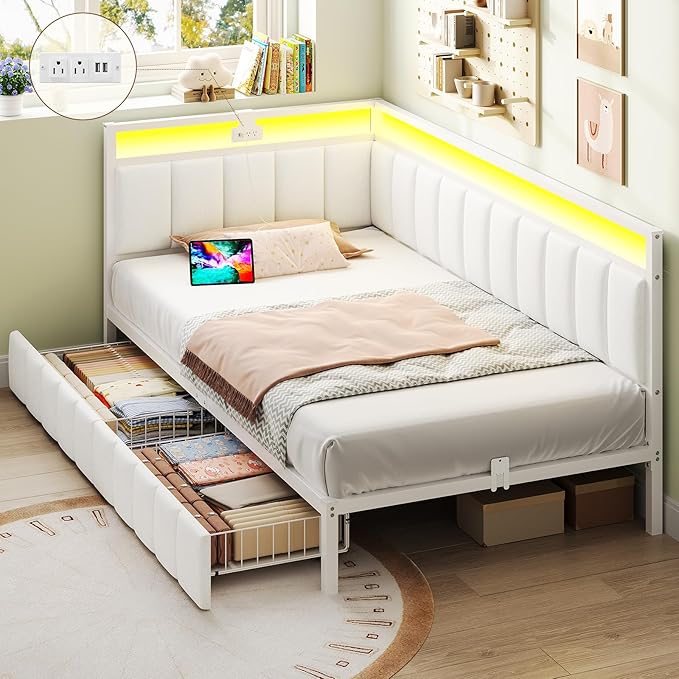 DICTAC Corner Twin Bed Frame by DICTAC