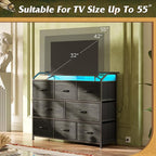 WLIVE Led Dresser for Bedroom, TV Stand for Bedroom - Image 3