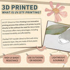 Vintage Floral Rub on Transfer for Furniture Large Flower UV DTF Transfer - Image 5
