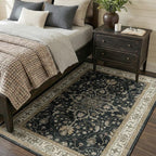 RELEANY Area Rugs 4'x6' Washable Non-Slip, Floral Vintage Distress Print - Image 2