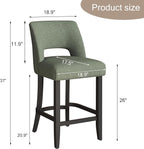VKNOW Bar Stools Set of 4, Modern Counter Stools - Image 2