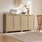 SICOTAS Rattan Cabinet Sideboard Buffet Storage Cabinet - Image 9
