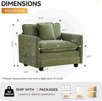 WUTUTUEE 41'' Modern Chenille Oversized Chair, Upholstered Accent Living Room - Image 2
