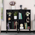 YAHARBO Small Black Narrow Bookshelf, 3 Tier Modern Bookcase - Image 7