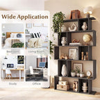 Giantex 5-Tier Bookshelves Set of 2, 10-Cube Geometric Bookcase - Image 6