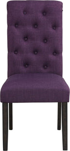 Roundhill Furniture Leviton Solid Wood Tufted Parsons Dining Chairs - Image 5