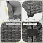 LOUVIXA 7 Pieces Patio Furniture Set, Outdoor Patio Furniture, Wicker - Image 7