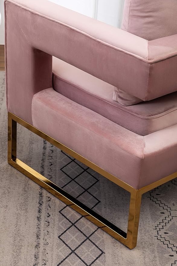 Roundhill Furniture Lenola Upholstered Accent Arm Chair - Image 13