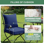 Summsun Outdoor Chair Cushions Set of 2, Waterproof Backrest and Deep Seat - Image 4