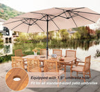 PHI VILLA 7 PCS Acacia Wood Outdoor Dining Set - Image 4