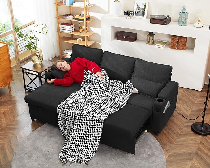 DURASPACE Sofa Bed Sleeper Pull Out 2 in 1 Sectional Sleeper Sofa Couches - Image 3