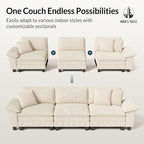 HERA'S HOUSE 88" Modular Sectional Sofa, L Shaped Couches - Image 7