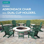 SERWALL Adirondack Chair with Cup Holders - Image 9