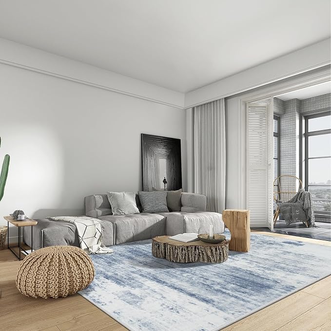 10x14 Area Rugs Washable Rug: Modern Abstract Living Room Rug Soft Anti-Skid - Image 3