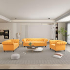 QHITTY 3 Piece Living Room Set, Sectional Chesterfield Sofa Chair Contemporary by QHITTYFurnitureLife