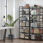 NUMENN 6 Tier Bookshelf, Tall Bookcase Shelf Storage Organizer, Modern Book - Image 5