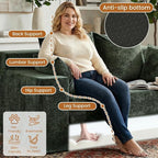 Loveseat Sofa Bed, Convertible Silky Velvet 5-in-1 Foldable Boneless Sleeper - Image 5