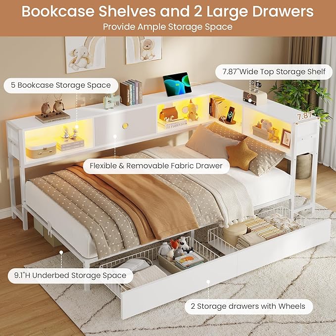 DICTAC Twin Corner Bed Frame - Image 5