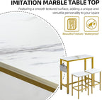 Finnhomy Bar Table Set, 39.3" Pub Table High Top Table, Rectangular Bar Height - Image 7