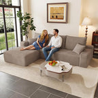 95" Cloud Sectional Couch with L-Shape Chaise, Modular Comfy Sofa Chaise Longue by ODUWA