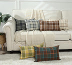 Stellhome Pack of 2 Lumbar Fall Linen Buffalo Check Throw Pillow Covers - Image 6