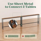 SUPERJARE 102.4 Inch Sofa Table - Image 9