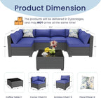 olimix 8 Piece Outdoor Patio Furniture Set, Outdoor Sectional Furniture - Image 7