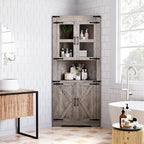 GarveeHome Tall Corner Cabinet, Farmhouse Corner Storage Cabinet - Image 7
