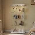Display Cabinet with Light, Glass Door and Lock, 4-Shelf Fast Installation in by glassdisplaycabinet