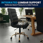 Flash Furniture Whitney Mid-Back Swivel LeatherSoft Desk Chair - Image 10