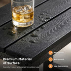 ODK Outdoor Coffee Table with Double-Layer Storage, Rectangle Weather-Resistant - Image 5